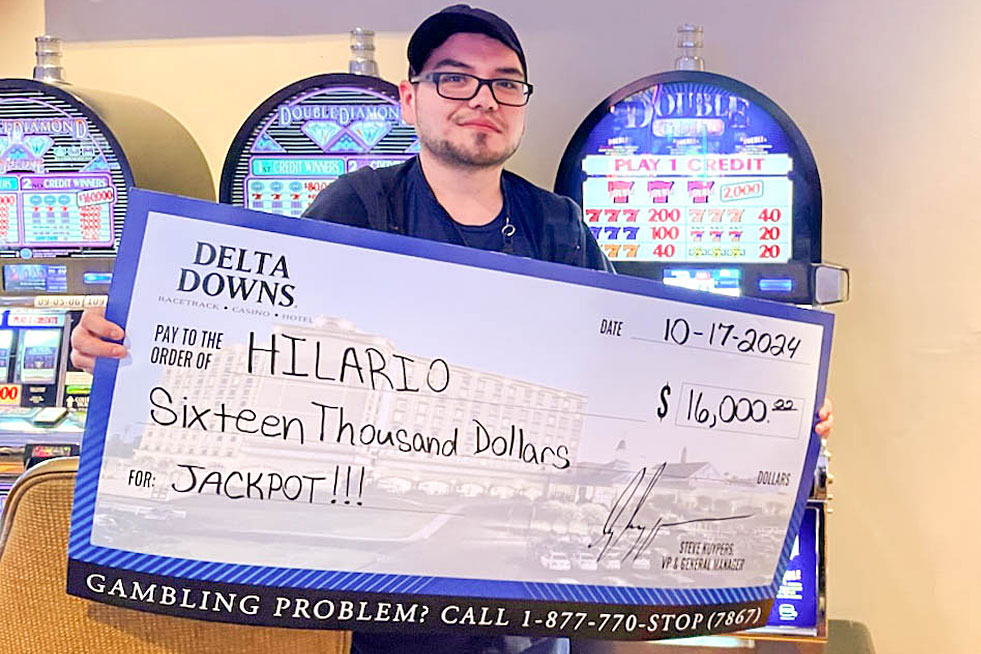 Jackpot Winner Hilario $16,000