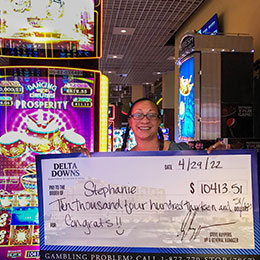 Stephanie - Winner at Delta Downs