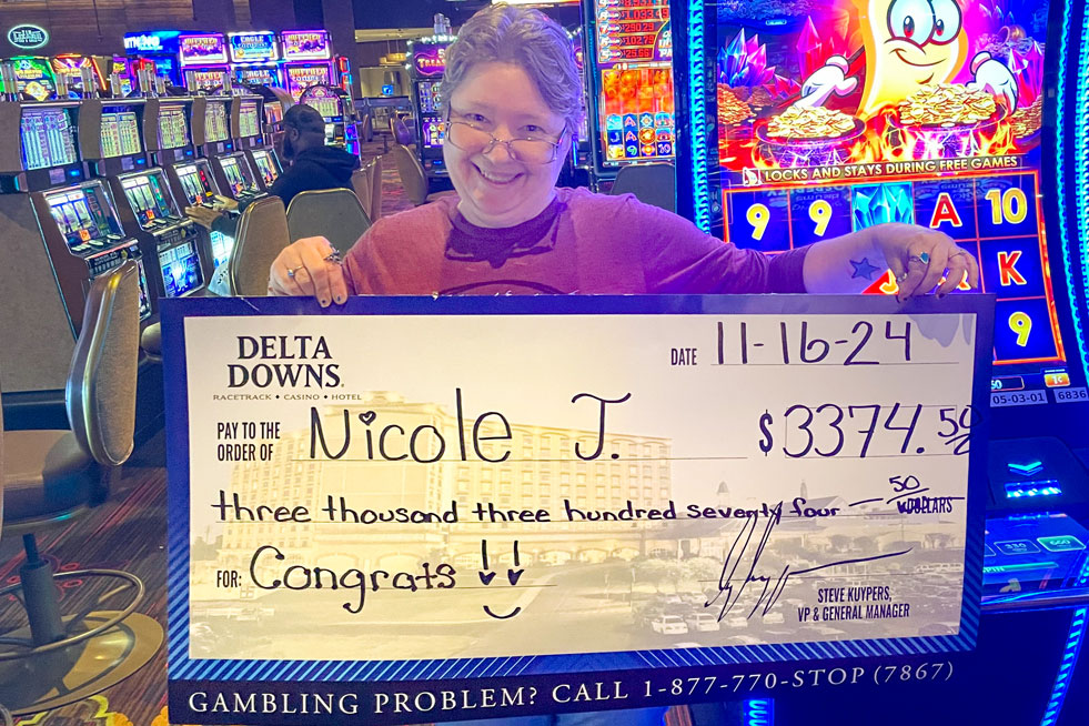 Winner Nicole J. $3,374