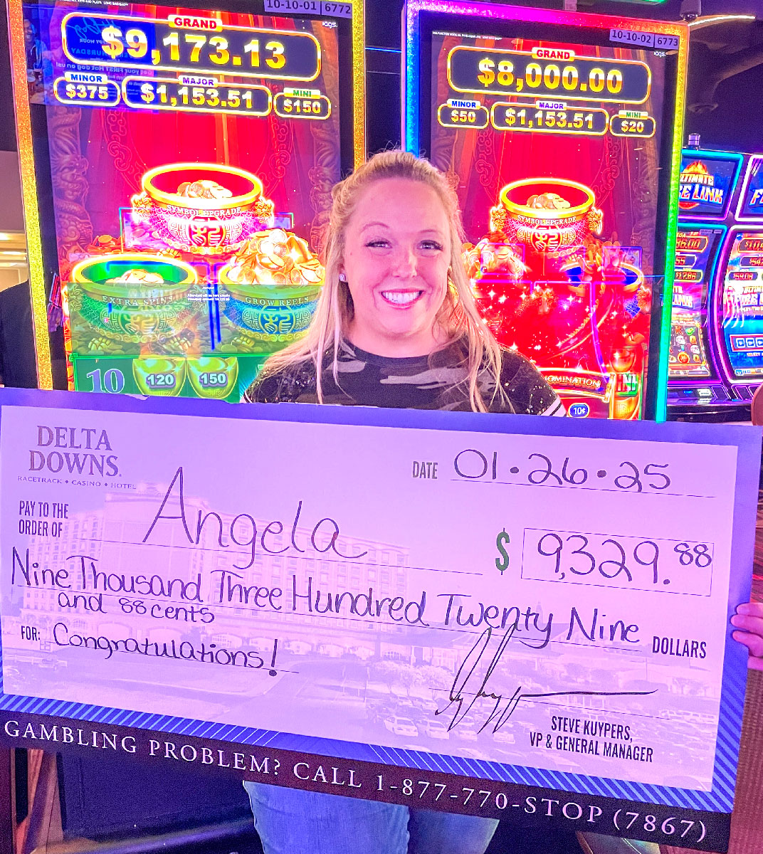Winner Angela M. $9,329