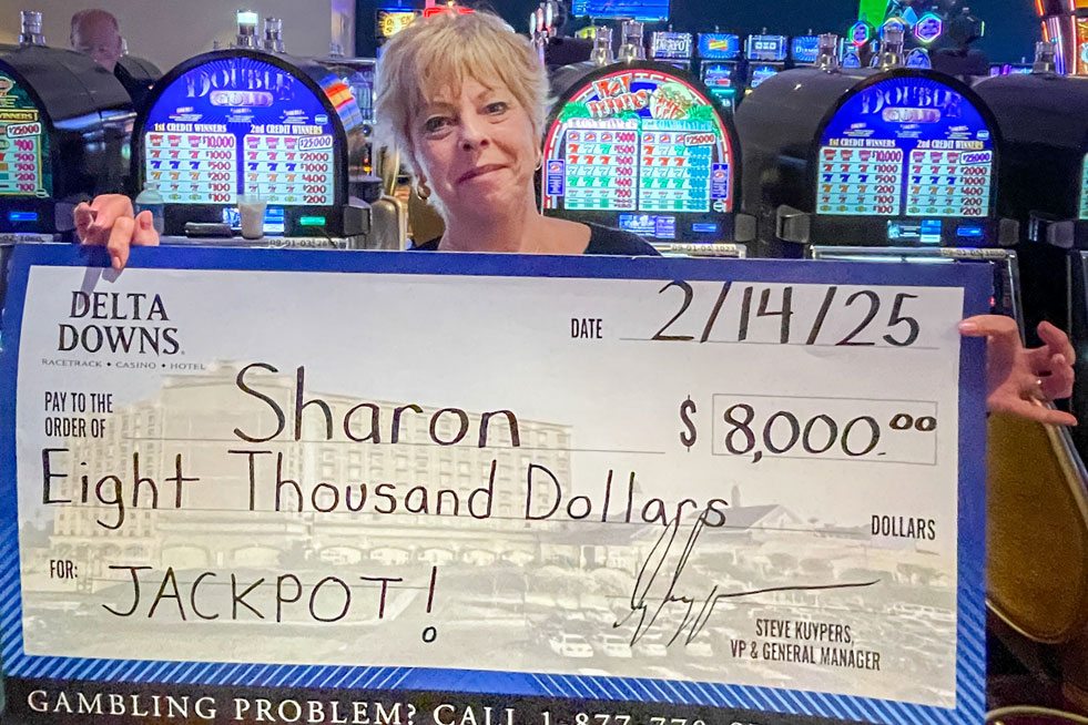 Winner Sharon G. $8,000