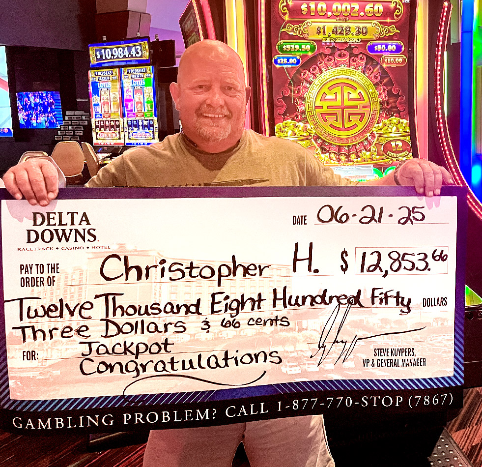 Delta Downs Jackpot Winner Christopher H. $12,853