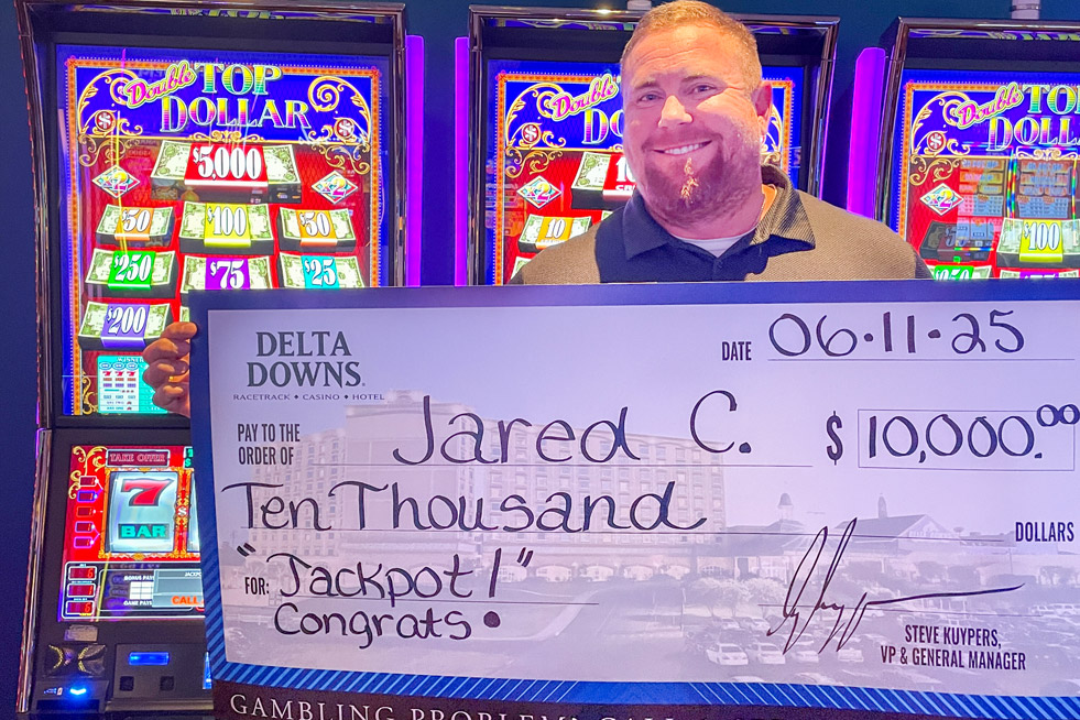 Delta Downs Jackpot Winner Jared C. $10,000