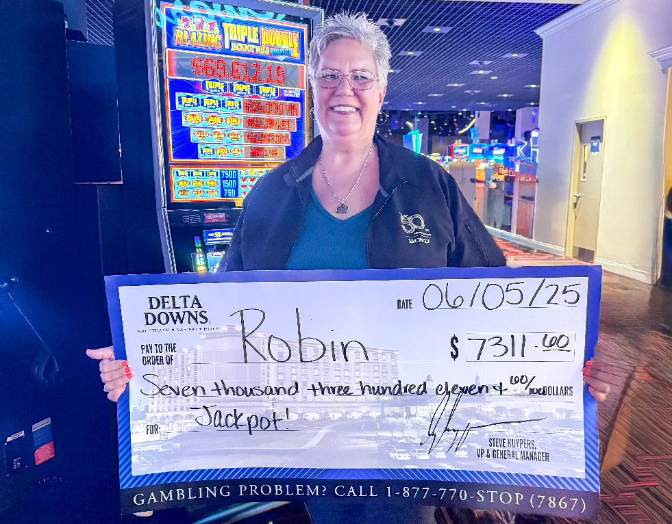 Delta Downs Jackpot Winner Robin B. $7,311
