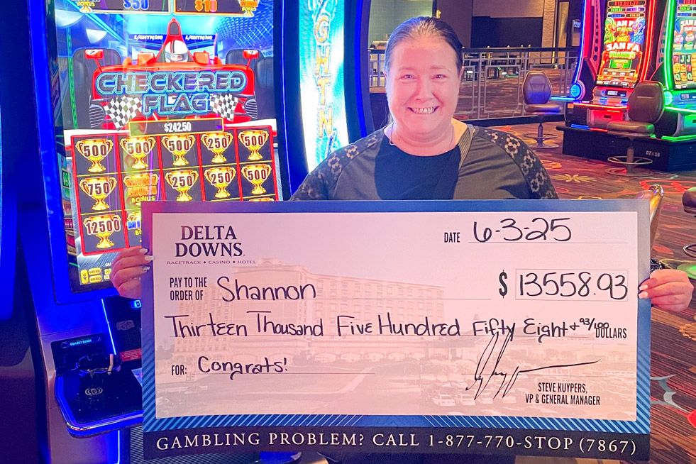 Delta Downs Jackpot Winner Shannon J. $13,558