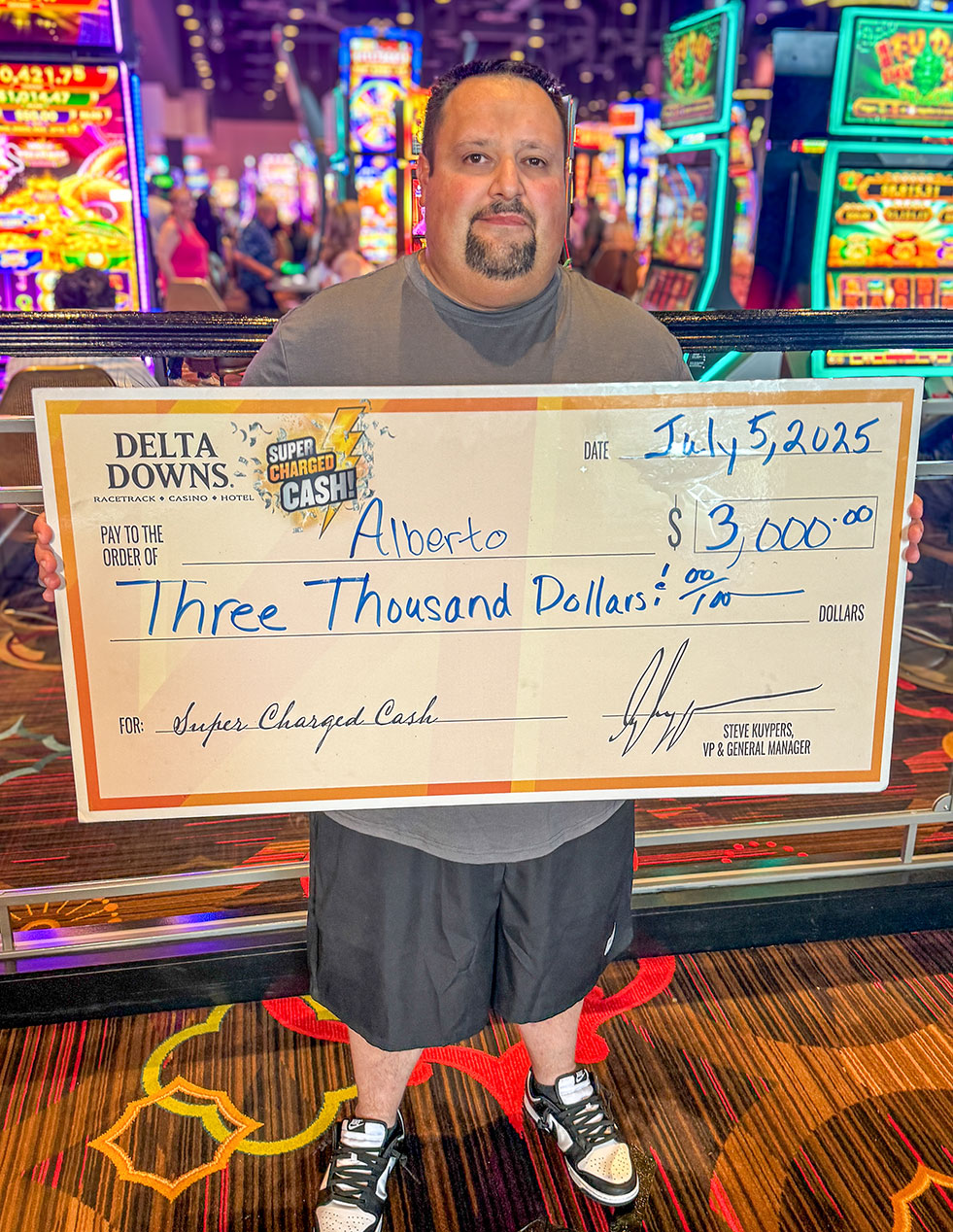Jackpot Winner Alberto B. $3,000