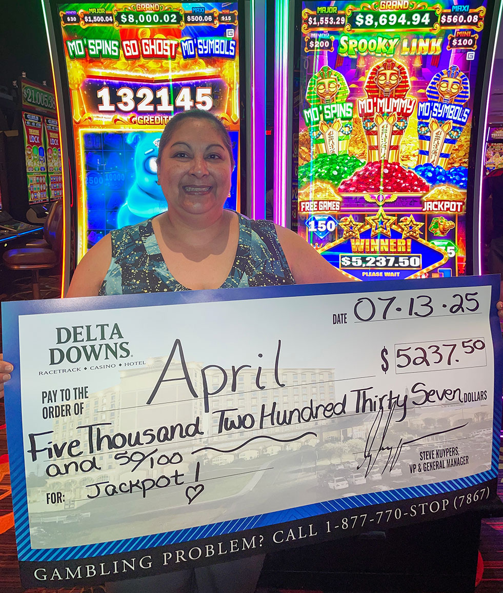 Jackpot Winner April O. $5,237