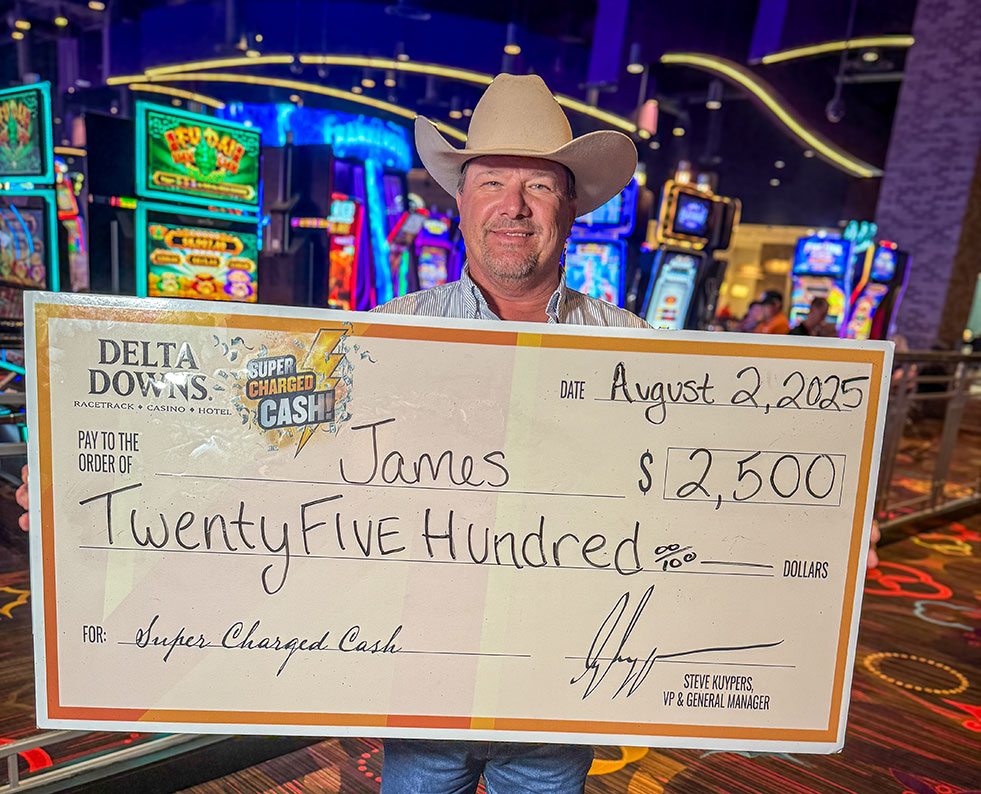 Jackpot Winner James $2,500