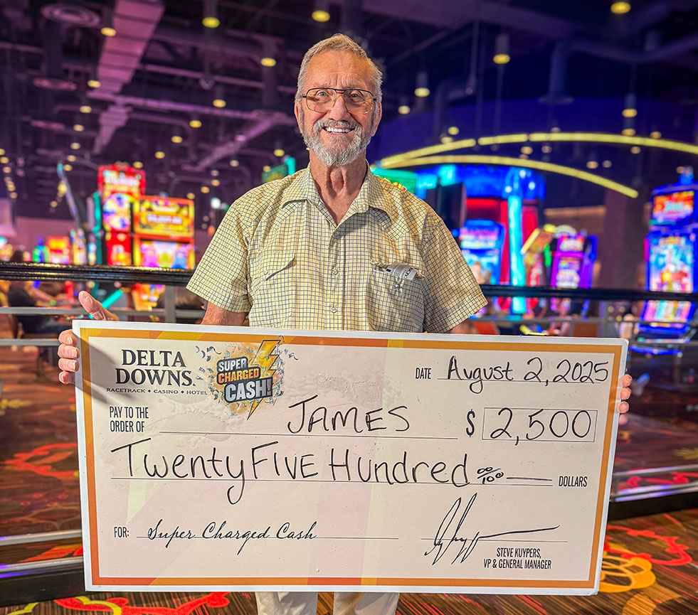 Jackpot Winner James $2,500