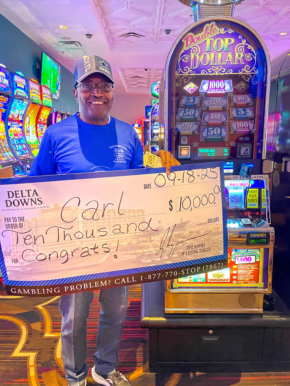 Jackpot Winner Carl B. $10,000