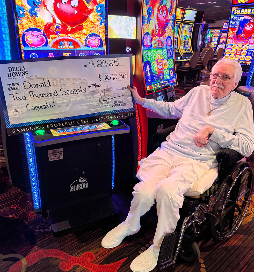 Jackpot Winner Donald J. $2,070