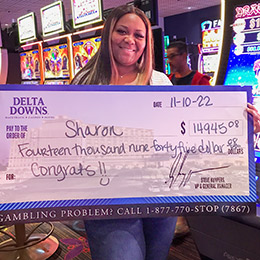 Sharon - Winner at Delta Downs